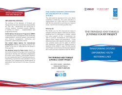 THE TRINIDAD AND TOBAGO JUVENILE COURT PROJECT