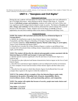UNIT 5 &ndash; &ldquo;Georgians and Civil Rights&rdquo;