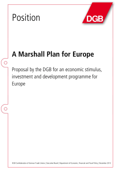 A Marshall Plan for Europe