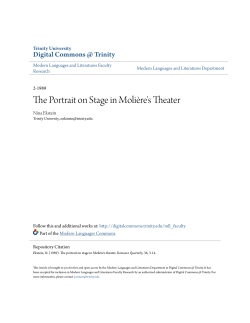 The Portrait on Stage in Moli&egrave;re`s Theater