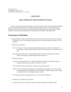 Chapter 5, The Church in the Fourth Century