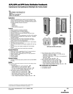ALPN, AGPN and APPN Series Distribution Panelboards Catalog