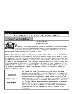 Criminal Law Section Newsletter
