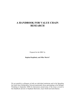a handbook for value chain research