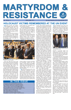 January / February - American Society for Yad Vashem