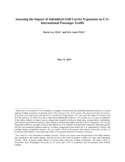 Assessing the Impact of Subsidized Gulf Carrier Expansion on U.S.