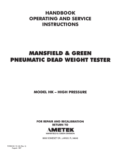 Ametek Form 75-109 - Calright Instruments