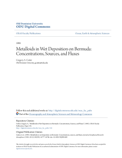 Metalloids in Wet Deposition on Bermuda