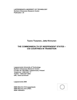 CIS COUNTRIES IN TRANSITION