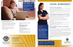 FaFSa WorkS Heet - Chamberlain College of Nursing