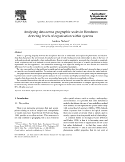 Analysing data across geographic scales in Honduras - INPE