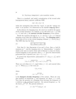 Natural frequency and damping