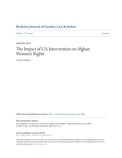 The Impact of U.S. Intervention on Afghan Women`s Rights