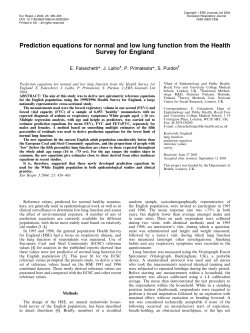 Prediction equations for normal and low lung