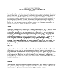 Dissertation Fellowship Application Packet