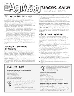 AgMag Vol 21, Issue 2 Teacher`s Guide