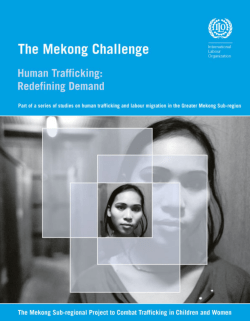 The Mekong challenge - human trafficking: redefining demand