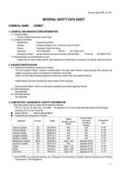 Material Safety Data Sheet_Cermet