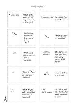 The numerator What is 0.7 as a fraction?