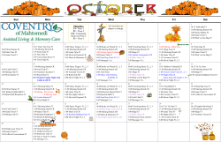 October Calendar and Newsletter