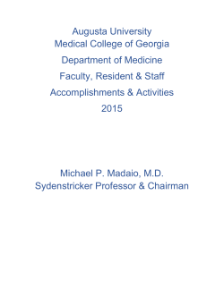 Augusta University Medical College of Georgia Department of