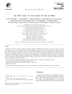 An ESA study for the search for life on Mars