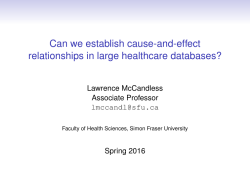 Can we establish cause-and-effect relationships in large