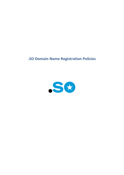SO Domain Name Registration Policies