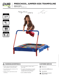 PRESCHOOL JUMPER KIDS TRAMPOLINE 75 Lbs