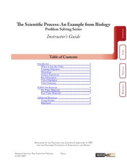 The Scientific Process: An Example from
