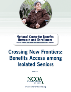 Crossing New Frontiers: Benefits Access among Isolated Seniors