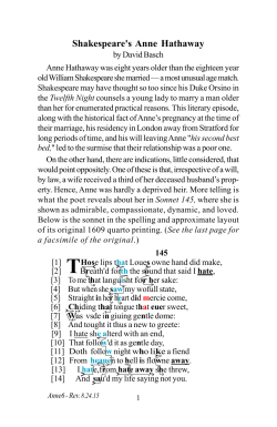 Shakespeare`s Anne Hathaway - The Jewish Hidden Shakespeare