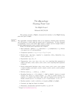 The xfp package Floating Point Unit