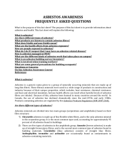 asbestos awareness frequently asked questions