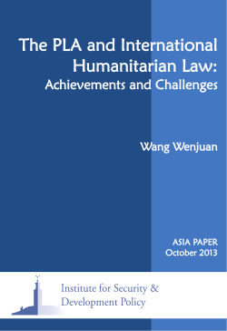 The PLA and International Humanitarian Law: Achievements and
