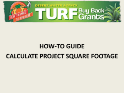 HOW-TO GUIDE CALCULATE PROJECT SQUARE FOOTAGE