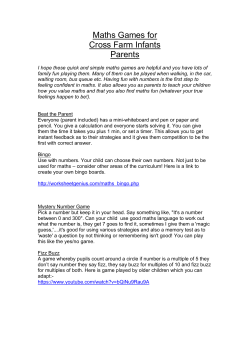 Maths games to play at home