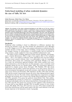 Entity-based modeling of urban residential dynamics: the case of
