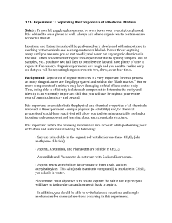 Experiment 1 - Ventura College Organic Chemistry Lab