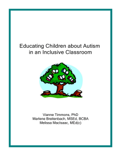 Educating Children about Autism in an Inclusive Classroom