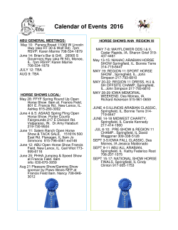 Calendar of Events 2016