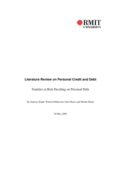 Literature Review on Personal Credit and Debt