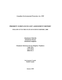 TABLE OF CONTENTS - Environnement et Changement climatique