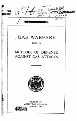 US Army Gas Warfare (part 2) Methods of Defense