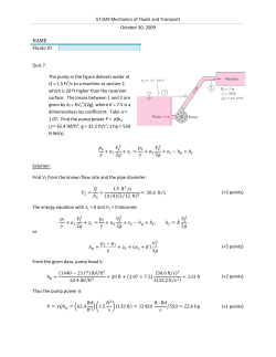 57:020 Mechanics of Fluids and Transport October 30, 2009 Fluids