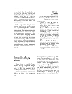 Thermocol Box to Prevent Hypothermia During CT Scanning