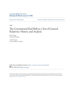 The Gravitational Red Shift as a Test of General Relativity: History