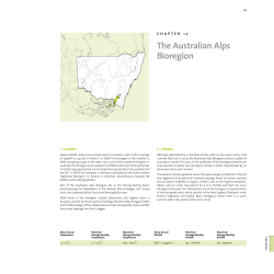 The Australian Alps Bioregion - Office of Environment and Heritage