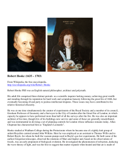 Robert Hooke (1635 &ndash; 1703)