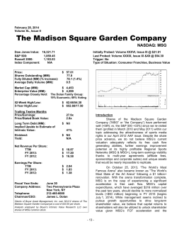 The Madison Square Garden Company